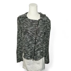Anthropologie Black and White Textured Blazer